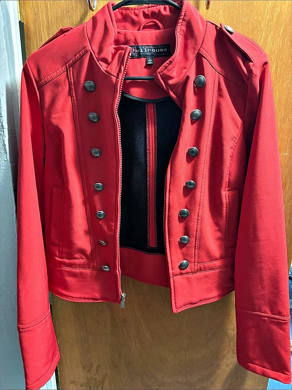 Dollhouse Red Moto Jacket Like New